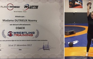 Noèmy diplômée Wrestling training